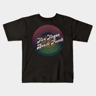 retro vintage circle Five Finger Death Punch Kids T-Shirt